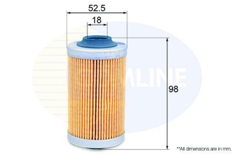 Фільтр оливи - (93186310) COMLINE EOF234