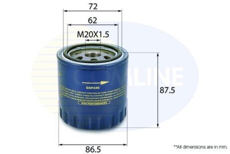 Фільтр оливи - (1651000KA1000, 1651000KA1, 8200552603) COMLINE EOF246