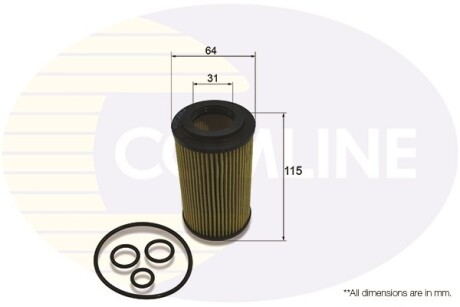 - Фільтр оливи (аналогWL7470/OX153/7D2) - (1121840425, 15209HG00A, 6511800009) COMLINE EOF253 (фото 1)