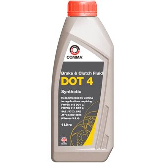 DOT 4 1л (BF41L) Рідина гальмівна - COMMA DOT4SYNT1L (фото 1)
