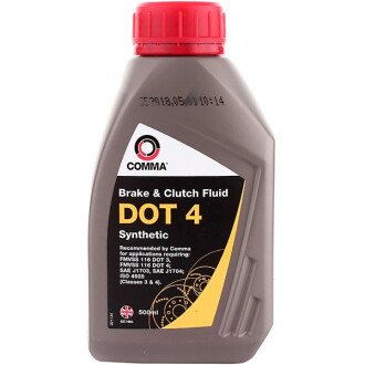 DOT 4 0,5л (BF4500M) Рідина гальмівна - COMMA DOT4SYNT500ML (фото 1)
