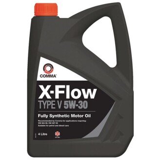 Моторна олива X-Flow Type V 5W-30, 4 л - COMMA XFV4L