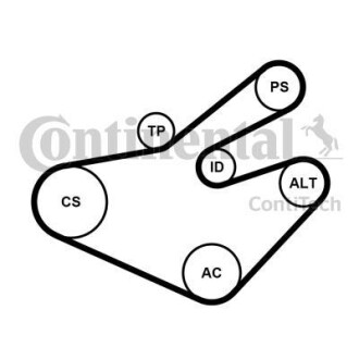 Ременный комплект - (4405279, 7701475193, 9121112) Continental 7PK1795K1