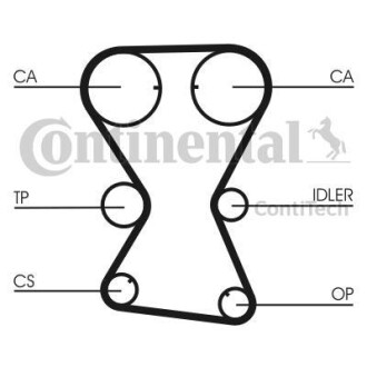 Комплект ремня грм - (md197142, md327394, mn187466) Continental CT1000K1