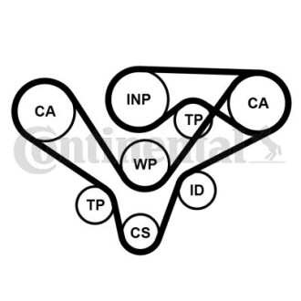 Фото 2 - Комплект ременя ГРМ Continental CT1015K4PRO