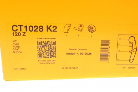 Фото 20 - Комплект ременя ГРМ Continental CT1028K2