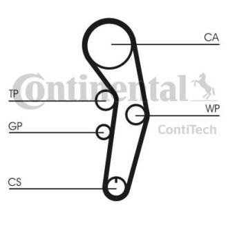 Комплект грм (ремінь + ролик) - Continental CT1090K2