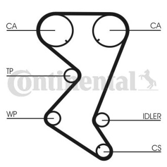 Комплект ремня грм + Помпа - (0831K1, 0831K3, 0831V6) Continental CT1110WP1