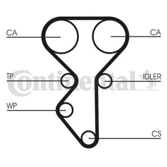 Комплект ремня грм + Помпа - Continental CT1137WP1