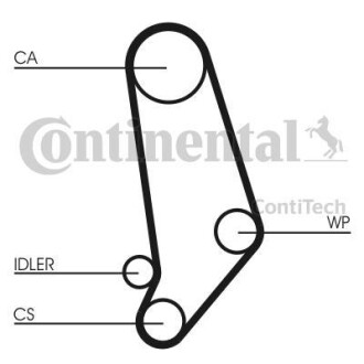 Комплект ремня грм + Помпа - (074109119, 74109119) Continental CT539WP1