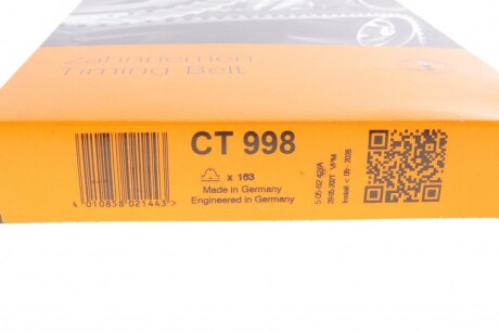 Фото 5 - Ремінь ГРМ Continental CT998