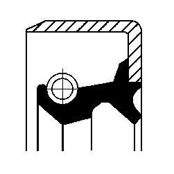 Сальник колінвалу (15x24/24x7) CASE IH 433, 533, 633, 733, 833 - CORTECO 01002800B