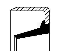 Уплотняющее кольцо, вспомогательный привод, Уплотняющее кольцо вала, топливный насос высокого давления - CORTECO 01014602B