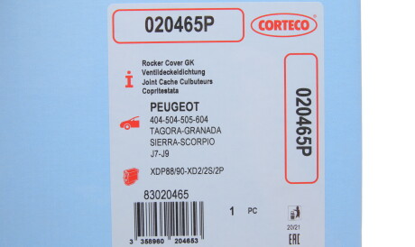Фото 2 - Прокладка клапанної кришки CORTECO 020465P