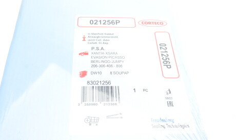 Фото 2 - Прокладка впускного колектора CORTECO 021256P