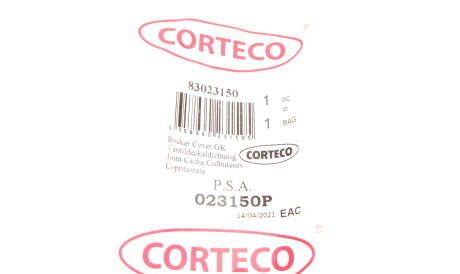 Фото 2 - Прокладка клапанної кришки CORTECO 023150P