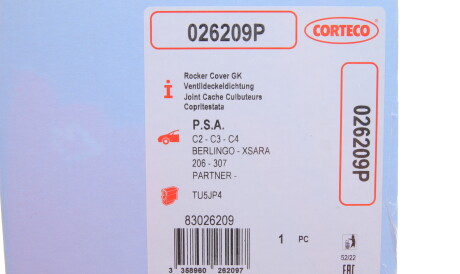 Фото 2 - Прокладка клапанної кришки CORTECO 026209P