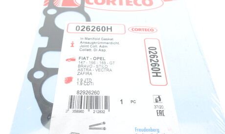 Фото 2 - Прокладка впускного коллектора CORTECO 026260H