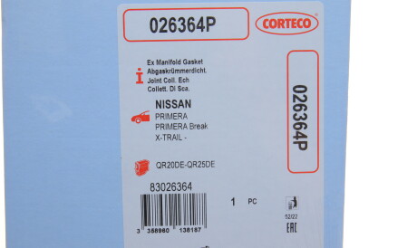Фото 2 - Прокладка выпускного коллектора CORTECO 026364P