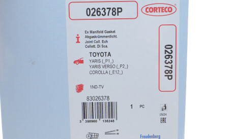 Фото 2 - Прокладка выпускного коллектора CORTECO 026378P