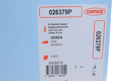 Фото 2 - Прокладка выпускного коллектора CORTECO 026379P