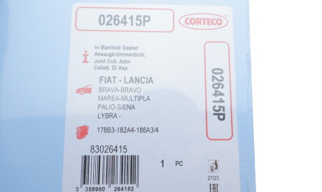 Фото 2 - Прокладка впускного колектора CORTECO 026415P