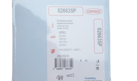 Фото 2 - Прокладка випускного колектора CORTECO 026635P