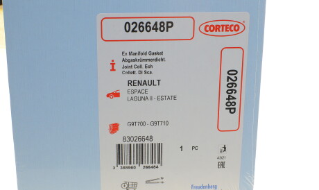 Фото 2 - Прокладка выпускного коллектора CORTECO 026648P