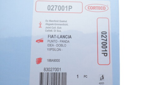 Фото 2 - Прокладка выпускного коллектора CORTECO 027001P