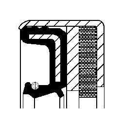 Сальник ступиці - CORTECO 12012226B