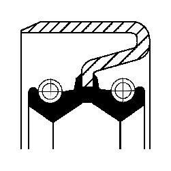 Прокладка коробки передач (45x85x14) DEUTZ HURLIMANN LAMBORGHINI SAME - CORTECO 12012282B