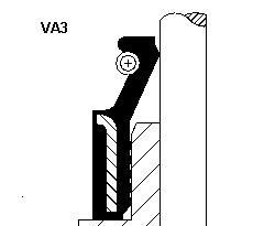 Сальник 12/16*15 тип VA3 12-1 FPM V. - (4030530196, 4030530296, 4030530096) CORTECO 12014525