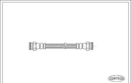 Тормозной шланг - (5944002, 95599101, 7603330) CORTECO 19018149