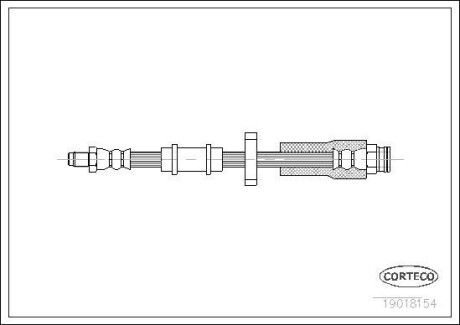 Тормозной шланг - (480636, ZF07567861, 7567861) CORTECO 19018154