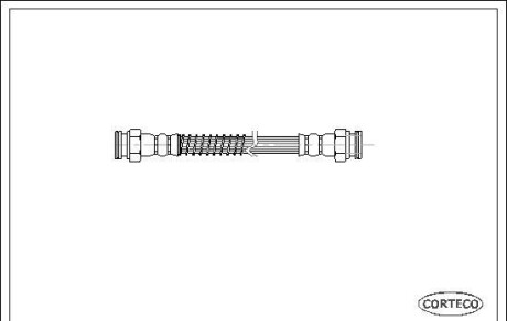 Тормозной шланг - (480653, 481629) CORTECO 19018157