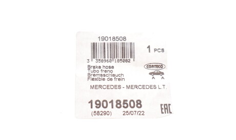 Фото 2 - Тормозной шланг CORTECO 19018508