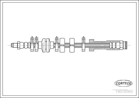 Тормозной шланг - (46423176, 7735008) CORTECO 19018560