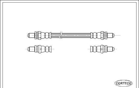 Тормозной шланг - (6179304) CORTECO 19018737