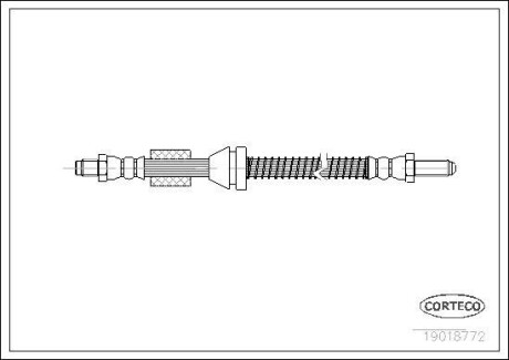 Тормозной шланг - (1013815, 6191842, 6203410) CORTECO 19018772