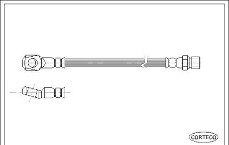 Тормозной шланг - (6314280035, A6314280035) CORTECO 19018806