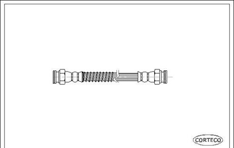 Тормозной шланг - (168076, 480665, 96124223) CORTECO 19019119