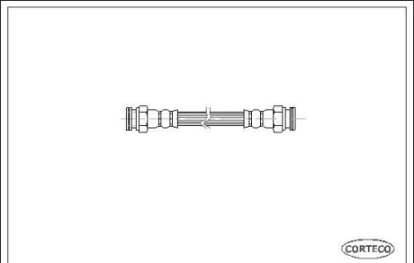 Тормозной шланг - (46542040, 46834651, 51902262) CORTECO 19020130