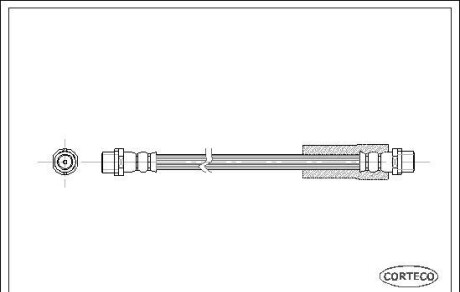 Тормозной шланг - CORTECO 19020443