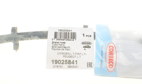 Фото 2 - Тормозной шланг CORTECO 19025841