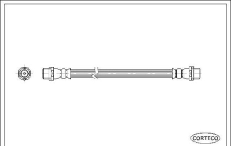 Тормозной шланг - (8D0611775C, 8A0611775A) CORTECO 19025844