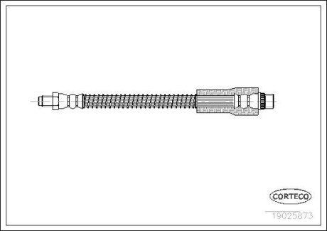 Тормозной шланг - (480692, 4806C1) CORTECO 19025873