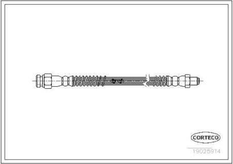 Тормозной шланг - (5873733000, MB238169, MB857570) CORTECO 19025914