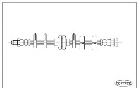 Тормозной шланг - (0046448591, 46421964, 46448591) CORTECO 19026010