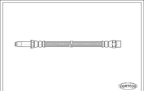 Тормозной шланг - (1044504, 7328444, 7M0611776B) CORTECO 19026386