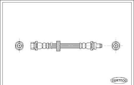Тормозной шланг - (1023692, 97BG2282AA) CORTECO 19026484
